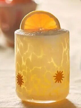 Anthropologie Icon Juice Glass – Confetti Edition Sun